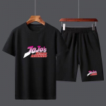 Anime Jojo Bizarre Adventure Meeste T-s&auml;rgi Komplekt Poistele Meeste vabaaja l&uuml;hikeste varrukatega p&uuml;ksid, kost&uuml;&uuml;mid T&auml;navar&otilde;ivad Topid T-s&auml;rgid XL