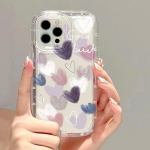 Armas Love Heart pehme l&auml;bipaistev telefoni&uuml;mbris Iphone 11 12 13 14 Pro Max Xs Max X Xr 6s 6 7 8 Plus Se p&otilde;rutuskindel kaitseraua kate For iPhone X XS