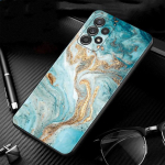 Coque Bag telefon Samsung Galaxy A71 A51 A02s A12 A72 A31 A32 4g A21s A52 A41 A53 A73 A33 A22 Roosa kullast marmorist kunstimood For Samsung A03s