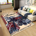 Retro vanaaegne mootorrattaala suur vaip, vaipvaip elutoa magamistoa diivanile, k&ouml;&ouml;gi-vannitoa uksematt, libisemiskindel p&otilde;randamatt, kingitus 230x160cm