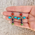 Boho Retro Risti K&otilde;rvar&otilde;ngad Ehted T&uuml;rkiissinised K&otilde;rvar&otilde;ngad Naistele Naiste Pulmapeo K&otilde;rvar&otilde;ngad Parim kingitus one pair
