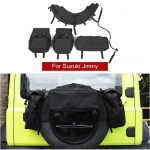 Varurehvide pr&uuml;gikotid, pagasiruumi tagaluugi pagasiruumi kotid Suzuki Jimny 2019-2023 autotarvikutele, sobivad kuni 195/85R15  rehvini must