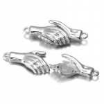 4 tk 32x12,5 mm k&auml;epigistuse tugeva magnetklambriga peopesa kujuga magneti otsaklambriga paari ripatsiga kaelakee ehete valmistamiseks DIY v&otilde;lu&uuml;hendus