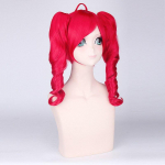 Anime 55cm Vocaloid Miku Symphony Cosplay parukas Kasane Teto lokkis patsid s&uuml;nteetilised juuksed Naiste parukad Cosplay kost&uuml;&uuml;mid 55CM punane