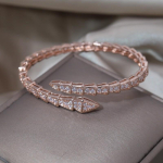 14K real gold plating exquisite AAA luxury full zircon knot bracelet elegant women's wedding party opening adjustable roosa kuldne v&auml;rv