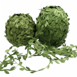 5/10/20 meetri kujuga k&auml;sitsi valmistatud kunstlikud rohelised lehed pulmakaunistuseks DIY p&auml;rg Kingitus scrapbooking k&auml;sit&ouml;&ouml; siidist v&otilde;ltslilled rotangist S roheline