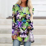 Suvine uus naiste lahtine suur naiste s&uuml;gis pikkade varrukatega kapuuts Graffiti Print Senior Texture Plus Size Xs-5xl M