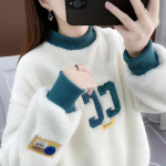 Naiste dressipluus kevadel ja s&uuml;gisel polsterdatud ja paksendatud l&otilde;tv &otilde;huke pluus, &uuml;mara kaelusega pikkade varrukatega villane jakk M