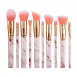 10 tk Marbling meigipintslite komplekt jumestuspintslid Professional Eyeshadow Concealer P&otilde;sepuna pintslite komplekt Make Up Brush Tool Kit roosa