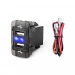 4.2a kahe USB-autolaadija pistikupesa Rocker 12-24v veekindel autotelefoni laadija mootorratas auto paadi veoauto Rv Marine jaoks must