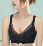 Suure suurusega naiste reguleeritav pehmest terasest r&otilde;ngasrinnahoidja Seksikas &otilde;huke hingav rinnahoidja pesu pits aluspesu kokkupandud Push Up rinnahoidja 90BC must