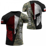 Poola armee meeste T-s&auml;rk Veteran Soldier Poola liputr&uuml;kk Meeste riided Suurem&otilde;&otilde;duline lahtine pullover O kaelusega l&uuml;hikeste varrukatega s&auml;rk 2XL