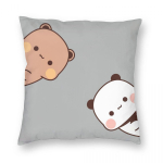 Panda Bear Bubu Dudu kandiline padjap&uuml;&uuml;r pol&uuml;ester linane samettr&uuml;kiga t&otilde;mblukuga auto padja kate 40x40cm