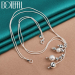 Snake Chain Bead kaelakee Silver Party Kingitus Moe ehted 45cm