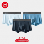 MiiOW 3tk puuvillane meeste aluspesu bokserp&uuml;ksid 7A antibakteriaalne meeste aluspesu meeste bokser kingitus uus L-4XL L