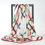 Kvaliteetsed luksuslikud siidist sallid peapael Sallid kaelasall naistele kett siidist sall naiste dekoratiivne sall 90*90cm