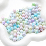 4-8mm10-20g akr&uuml;&uuml;liga kaetud v&auml;rviline ab Kahev&auml;rvilised &uuml;mmargused helmed k&auml;sit&ouml;&ouml;na valmistatud ehete k&otilde;rvar&otilde;ngas k&auml;ev&otilde;ru kaelakee juuksen&otilde;elte helmeste valmistamiseks 8mm 20g (about 90pcs)