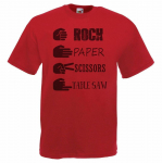 T&auml;iskasvanute Red Rock Paber K&auml;&auml;rid Lauasaag Unisex T-s&auml;rk Naljakas tisleri puusepat&ouml;&ouml; s&auml;rk S