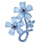 Pross Lille kuju Rhinestone Faux Crystal Collar Pin R&otilde;ivad Aksessuaar L&auml;ikiv k&otilde;rgekvaliteediline Kerge roostevastane Dekoratiivsed Naiste riided Ehted sinine