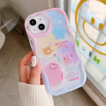 Armas silikoon&uuml;mbris Infinix Hot 30i Xiaomi Redmi Note 12 11 Vivo V27 V25 V29 Oppo A78 A58 A38 Funda Cartoon Smile j&auml;&auml;tise kate Pehme TPU kaitseraud Infinix Hot 10 Play