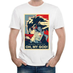 JoJo Bizarre Adventure Stand Fiction T-s&auml;rk Vintage T-s&auml;rgid Topid L&uuml;hikeste varrukatega Puhastatud XS valge