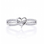 1 tk Infinity Heart Cross Ring, Promise s&otilde;rmus, Forever tsirkoonist s&otilde;rmus, s&uuml;dames&otilde;rmus, h&otilde;bedane s&uuml;da, Dainty s&otilde;rmus, virnas&otilde;rmus 5 h&otilde;be