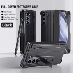 Karastatud klaasist teemanthinge kaitse&uuml;mbrisega Samsung Z Fold 5 Galaxy Z Fold 4 3 statiivi k&otilde;ikeh&otilde;lmav kaamerakaitse kate For Z Fold 5 must