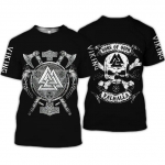 Viking Symbol Printing T-s&auml;rk Meeste suvine l&uuml;hikeste varrukatega Harajuku s&auml;rk Hip-hop Meeste Naiste Moodne T-s&auml;rk XL