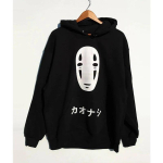 Anime Hinge &Auml;ra v&otilde;etud No Face Hupparid Tr&uuml;kitud Unisex Naiste Mood Streetwear Y2k Huppar Kapuutsiga Dressipluusid Pulloverid Unisex R&otilde;ivad S black