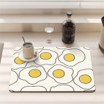 Kohvimasin &auml;ravoolu sidrun k&ouml;&ouml;k t&ouml;&ouml;pinna imav matt po&scaron;eeritud muna kuiv libisemisvastane baar lilleline laud sisse j&auml;etav kuumusmatt laud 20-30cm 7.8-11.8in