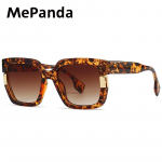 MePanda Unisex ruudukujulised isikup&auml;rased moodsad tippklassi p&auml;ikeseprillid, UV400 leopard