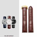 18mm 20mm 22mm ehtsast nahast kellarihm Omega kella Speed ​​Seamaster Deployant pannal Must pruun kellarihma k&auml;ev&otilde;ru Brown-gold 22mm with logo