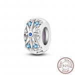 100% 925 Sterling h&otilde;bedast Firefly v&otilde;lusid Evil Eye &otilde;hupall Sinised amuletid FitUus originaal k&auml;ev&otilde;ru DIY ehete valmistamine