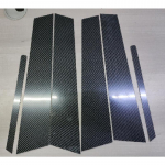 6tk s&uuml;sinikkiust musta auto samba postide kleebised KIA Optima/K5/Magentis/Lotze 2011-2014 2015 auto ukseakna postide trimmile s&uuml;sinikkiust must v&auml;rv