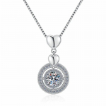 D v&auml;rvi 1/2CT O/Box ketiga Moisssanite kaelakee naistele D v&auml;rvi s&uuml;dameripats S925 Sterling h&otilde;be ehete sertifikaat 1ct