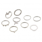 9 tk/komplekt Elegantsed naiste s&otilde;rmused, kivid liblikad kunstp&auml;rlitega kaunistus s&otilde;rmes&otilde;rmused ehted, kingitus h&otilde;be