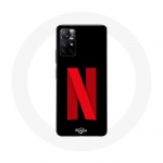 Coque pour Xiaomi Redmi Note 11s 5G Netflix Logo rouge fond noir
