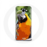&Uuml;mbris Samsung Galaxy A6 2018 Macaws Parrot Orange Green jaoks