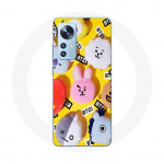 Coque pour Xiaomi Mi 12 / 12X BTS Bangtan Sonyeondan BT21 Tata Chimmy Cooky Rj Shooky Koya Mang Et V
