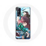 Coque pour Vivo Y72 Tanjiro et Nezuko Demon Slayer Kimetsu no Yaiba Anime