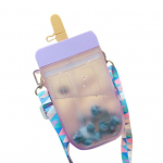 Straw Cup Kaasaskantav terve suletav l&auml;bipaistev joogiveepudeli kontor sinine