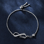 Infinity Mom Cubic Zirconia Link keti k&auml;ev&otilde;ru geomeetrilise disainiga reguleeritavad luksuslikud ehted naistele kingitused emale h&otilde;be