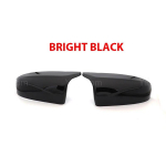 2pcs Carbon Fiber Pattern Black Side Mirror cover Caps Replacement Shell M style for BMW X5 E70 X6 E71 2008-2013 car accessories Bright black black