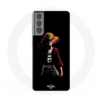 Coque pour Samsung Galaxy S21 One Piece Manga Anime Luffy Fond Noir - Maniacase