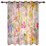 Kevadine Daisy Rose Taim &Otilde;limaal Abstraktne Elutoa Kardinad Kaasaegne kodukaunistus K&ouml;&ouml;k kardinad Magamistoa akende kardinad W135 x H60cm