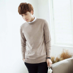 Meeste mood pulloverid Slim Fit soe kampsun džemprid kudumid s&uuml;gistalvised o-kaelusega riided XXXL