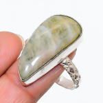 Natural Bumblebee Jasper Gemstone Handmade 925 Sterling Silver Ring Size 10 k2d78