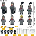 8tk Keskaegne Knight Warband M8111 laste ehitusplokk m&auml;nguasi