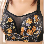 Prinditud rinnahoidjad naistele, &otilde;hukesed stiilis ilma terasr&otilde;ngata, kogutud uhke aluspesu Lilleline sensuaalne pesu Push Up Seksikas bralette 36/80B