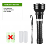 800M v&otilde;imas LED veealune sukeldumise taskulamp &uuml;lihele XHP120 professionaalne taskulamp IPX8 veekindel lamp, 26650 patarei without battery must
